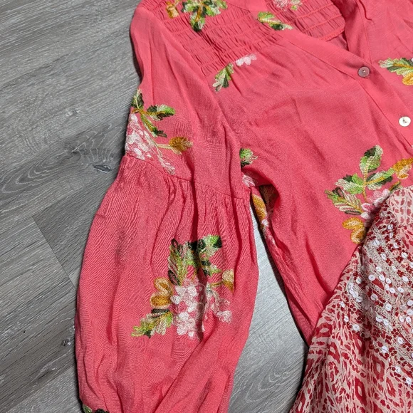 Boho Blouse Size M Bundle Lot Of 3 Tops Casual Flowy Feminine - Picture 7 of 9